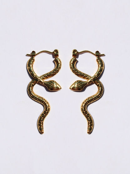 Aretes Serpiente Enroscada