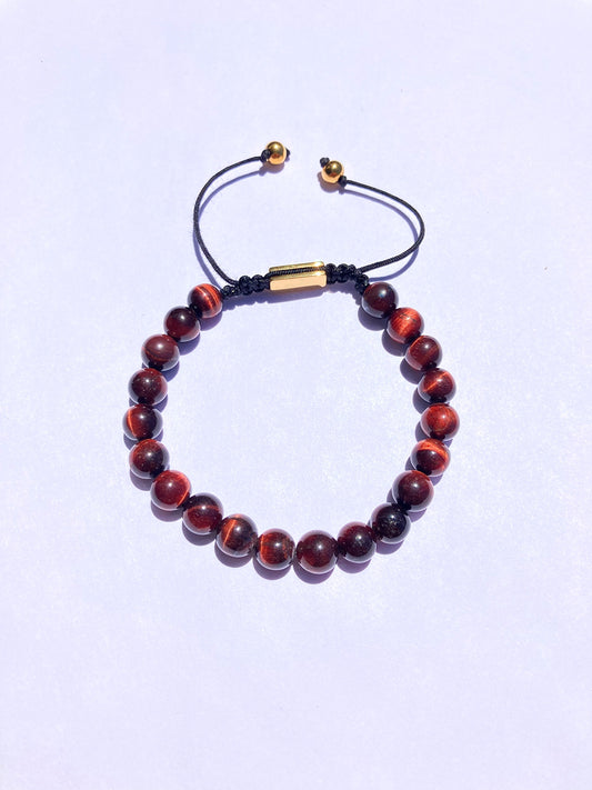 Pulsera Ojo de Tigre Rojo